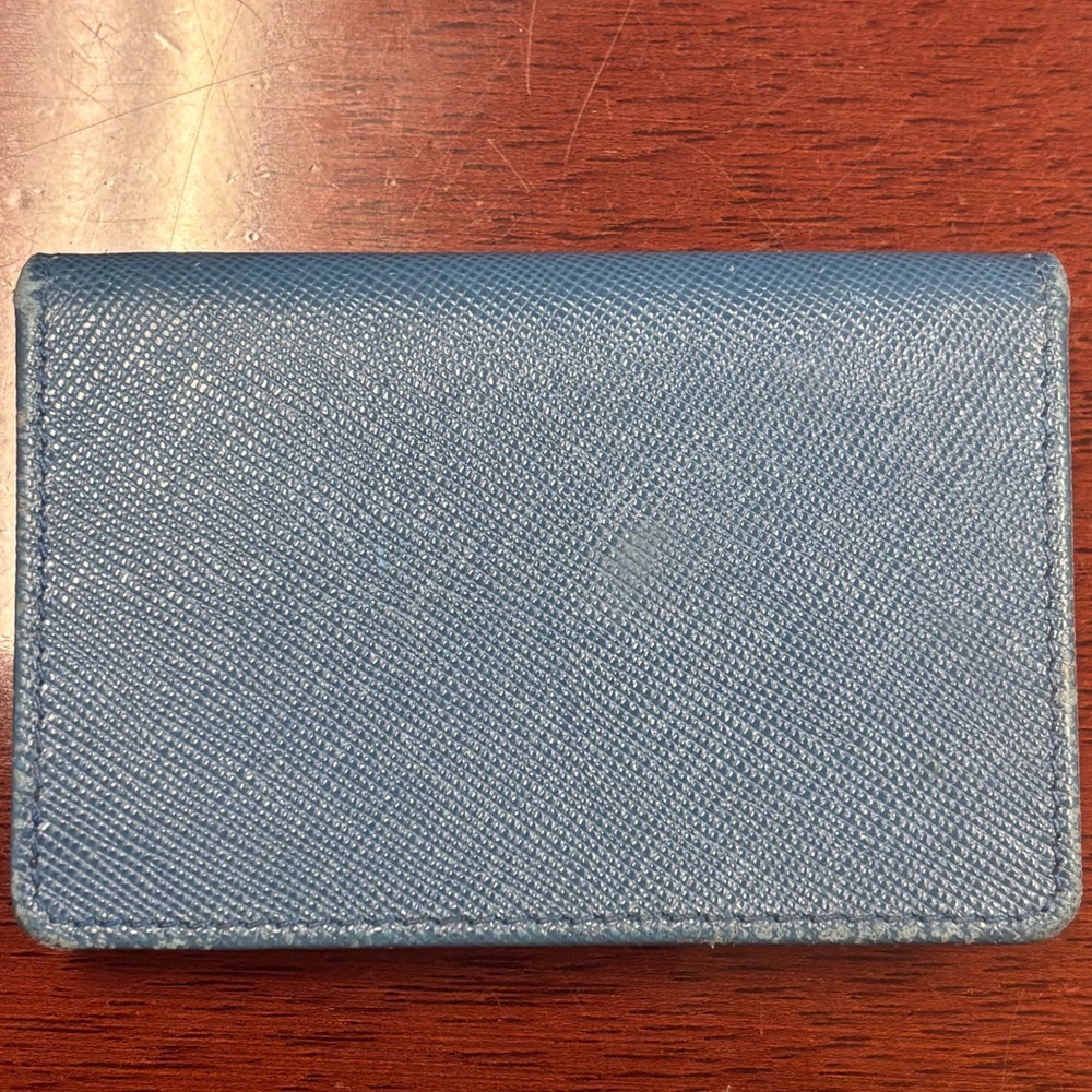 Prada Blue Leather Card Holder - Picture 3 of 11